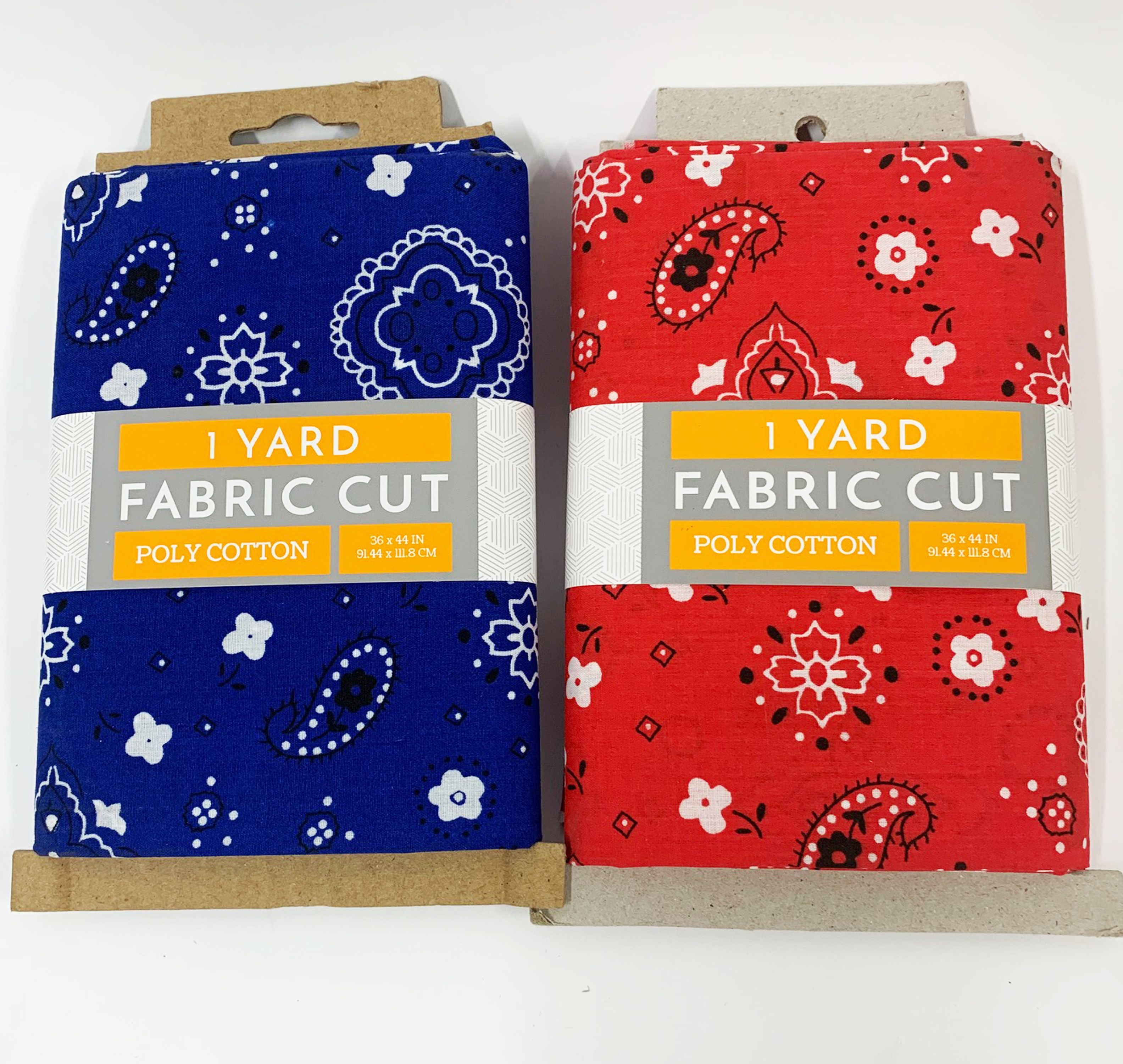 Shason Textile, Poly Cotton Bandana Print , (2 Pack Combo one yard each