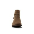 thumbnail image 3 of Polar Fox Derrick MPX806077 Classic Chelsea Boots with Strap and Buckle, in Cognac Suede, Men's Size 7.5, 3 of 8