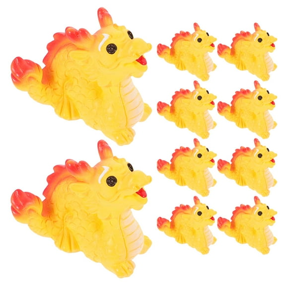 KAKOWELY 10pcs Creative Mini Dragon Figurines Set Resin Diy Scene Decor For Home Mini Dragon Figurine Adorable Cartoon Dragon Statue Craft,1.18X"X1.18"X0.59"