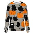 thumbnail image 4 of Halloween Sweatshirts for Women Plus Size Fall Graphic Crew Neck Long Sleeve Pullover Sweatshirt, 4 of 6