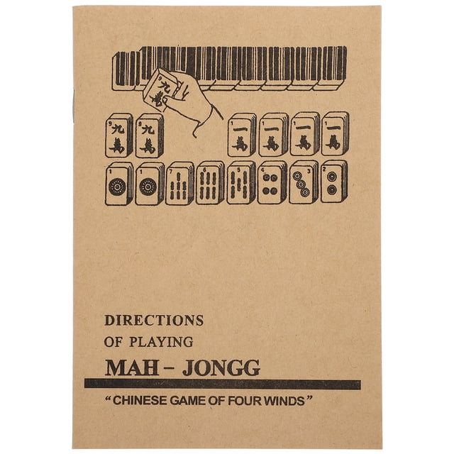ColoMX Libro de instrucciones de Mahjong en inglés Manual de aprendizaje de Mahjong chino Libro de reglas de Mahjong en inglés Libro de reglas de Mahjong vintage Guía de Mahjong en inglés