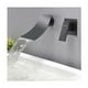 thumbnail image 2 of Grifo mezclador de baño elegante, acabado negro mate, diseño de montaje en pared de alto caudal para su tocador o área de baño, construcción de latón macizo (tipo de pico extra ancho), 2 of 5