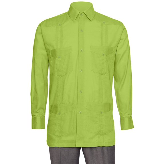 Mens Linen Look Guayabera Shirt