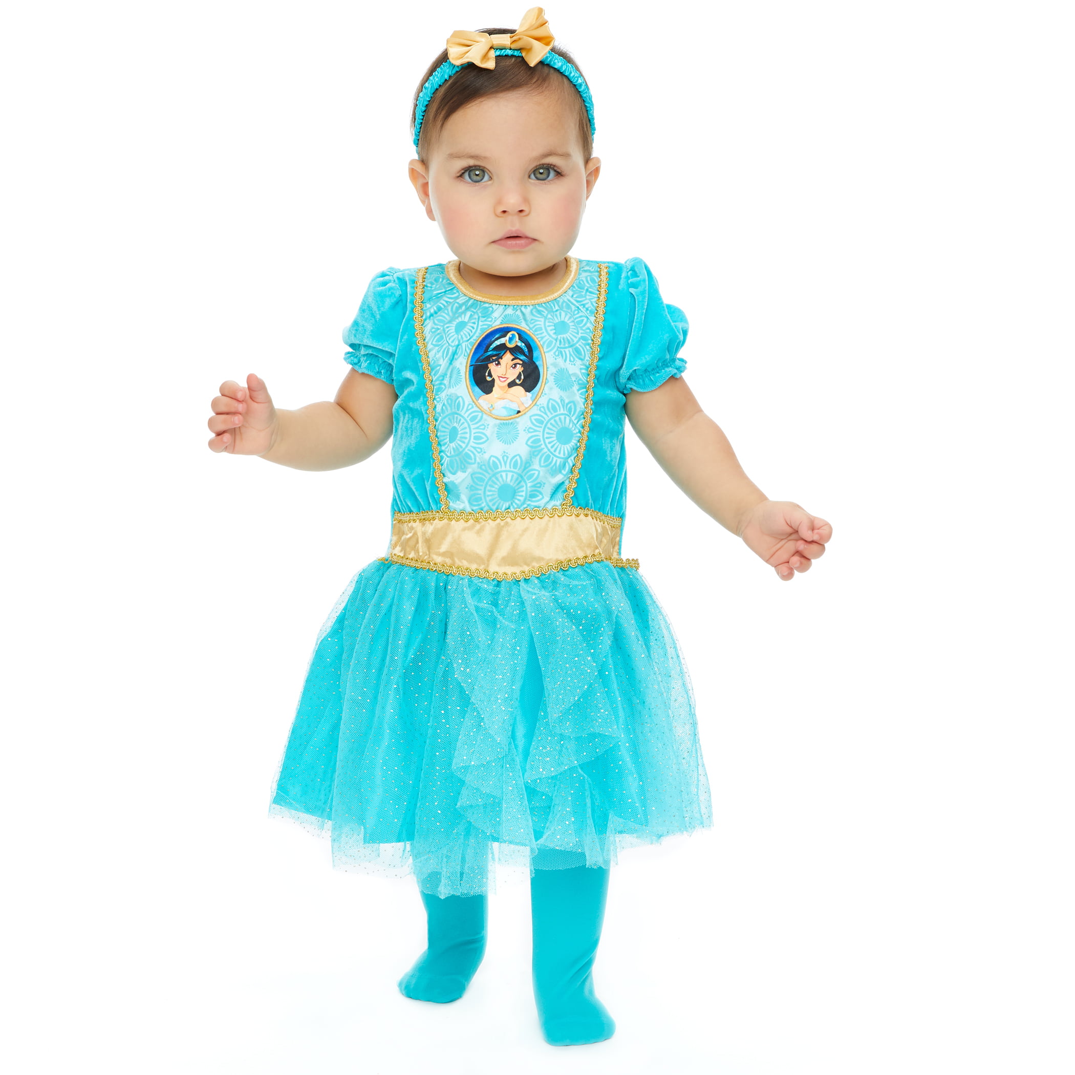 Disney - Disney Princess Jasmine Toddler Girls Costume Dress Tights &amp; Headband Set 5T