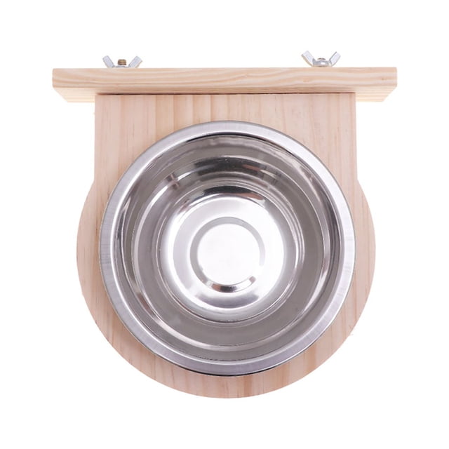 Parrot Feeding Case Bird Feeder Box Stainless Steel Bowl for Parrot Macaw Pet (Size S)
