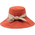 thumbnail image 2 of CoCopeaunts Large Bucket Hat Wide Brim Bow Ladies Bucket Hats for Women Beach Chin Strap Casual Fisherman Hat Daily All-Match, 2 of 8