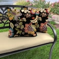 thumbnail image 3 of Jordan Manufacturing 16" x 16" Telfair Midnight Multicolor Paisley Square Outdoor Throw Pillow (2 Pack), 3 of 12