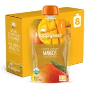 Happy Baby Organics Clearly Crafted, Stage 1 Mangos Organic Baby Food, 3.5oz Pouch (8 pack)