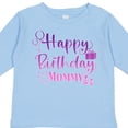 thumbnail image 4 of Inktastic Purple Happy Birthday Mommy Boys or Girls Long Sleeve Toddler T-Shirt, 4 of 5