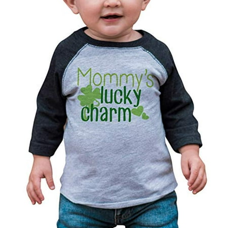 

7 ate 9 Apparel Boy s St. Patrick s Day Vintage Baseball Tee Months Grey and Green