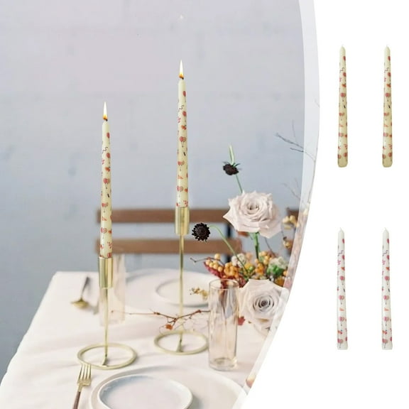 sruoe Candles, Taper Candles, Candles Unscented, Floating Candles, Table Candles Decoration, Paraffin Wax, Unscented Candle Sticks for Holiday Wedding Party Dinner Table Decoration, Beige Candles