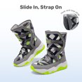 thumbnail image 2 of DREAM PAIRS Boys' Snow Boots, Mid-Calf Winter Boots with Warm Lining, Water-Resistant Upper, Hook-and-Loop Closure and Anti-Slip TPR Outsole, 2 of 6