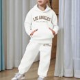 thumbnail image 7 of HCNTES Baby Girl Winter Clothes Girls Activewear Jogger Sets - 2 Piece Letter Print Graphic Pullover Hoodie Sweatshirt Sweatpants Sweatsuit Outfits, 7 of 7