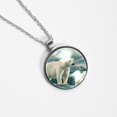 thumbnail image 4 of Bear Women's Round Glass Pendant Necklace, 4 of 5