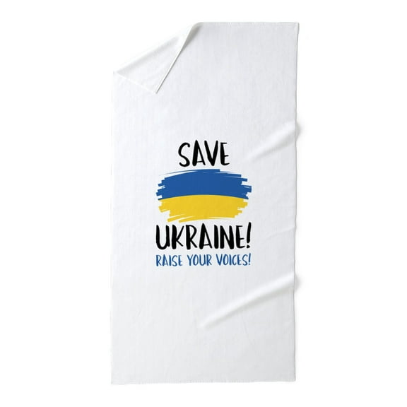 CafePress - Save Ukraine Raise Your Voices - Large Beach Towel, Soft 30"x60" Towel with Unique Design