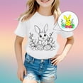 thumbnail image 4 of Kid Coloring Easter Outfit Girls T-Shirts Short Sleeve Fashion Tops Tees Cute Shirts For Girls 8-10 Years, 4 of 4