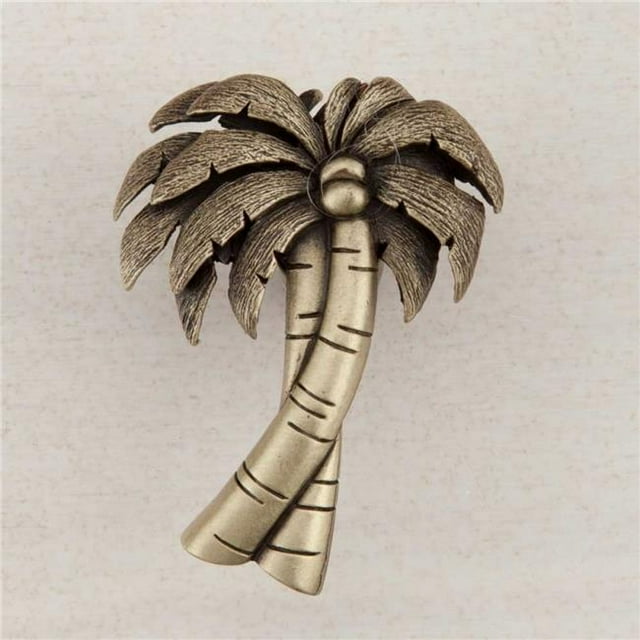 Acorn Manufacturing DQ1AP Artisan Collection Palm Tree Knob, Antique Brass