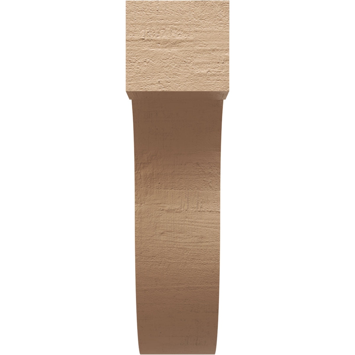 9"W x 36"D x 36"H Thin Del Monte Rough Cedar Woodgrain TimberThane Corbel, Primed Tan