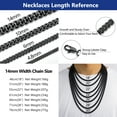 thumbnail image 5 of PROSTEEL Cuban Chain for Men 14mm Thick Stainless Steel Miami Black Necklace 18 Inch Hip Hop Mens Gift for Birthday, 5 of 8