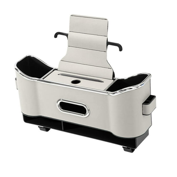 Caja de almacenamiento para asiento trasero, caja de almacenamiento para respaldo de asiento interior, organizador para asiento trasero de automóvil, para Blanco
