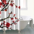thumbnail image 5 of Waterproof Watercolor Plant Shower Curtain 72x84 Inch Leaves with Floral Polyester Unique Shower Curtain for Bathroom Hotel Home Decor with 12 Plastic Hooks, 5 of 5