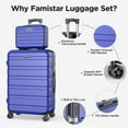 thumbnail image 3 of 5 Piece Hardside Luggage Suitcase Set with 360° Double Spinner Wheels Integrated TSA Lock ABS Hardshell Luggage for Travel Trips Business, 3 of 12