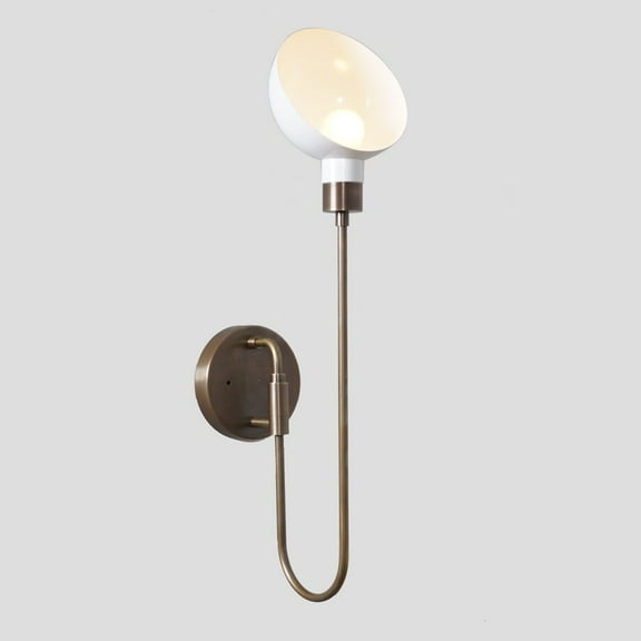 Mid Century Style Single Shade Handmade Brass Wall Lamp Sputnik Articulated Wall Sconce