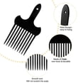 thumbnail image 3 of Hair Fork Comb Black Plastic Insert Afro Non Slip Comb Lift Hair Comb High & Low Gear Comb Hairdressing ., 3 of 5
