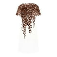 thumbnail image 6 of New trending & for spring GaThRRgYP Casual T-Shirt Short Sleeve Dress,Women's Fashion Summer Print Short-sleeved V-neck Casual Dress Brown M, 6 of 8