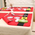 thumbnail image 4 of Manteles individuales navideños para mesa de comedor, con calcetines navideños, manteles individuales con cuchillo y tenedor para manualidades caseras, 4 Uds. ER, 4 of 5