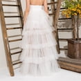 thumbnail image 6 of HGIEYS Women's High Low Tutu Skirts Sweet Elastic Waist Tulle Layered Ruffles Mesh Long Tiered Skirt, 6 of 7