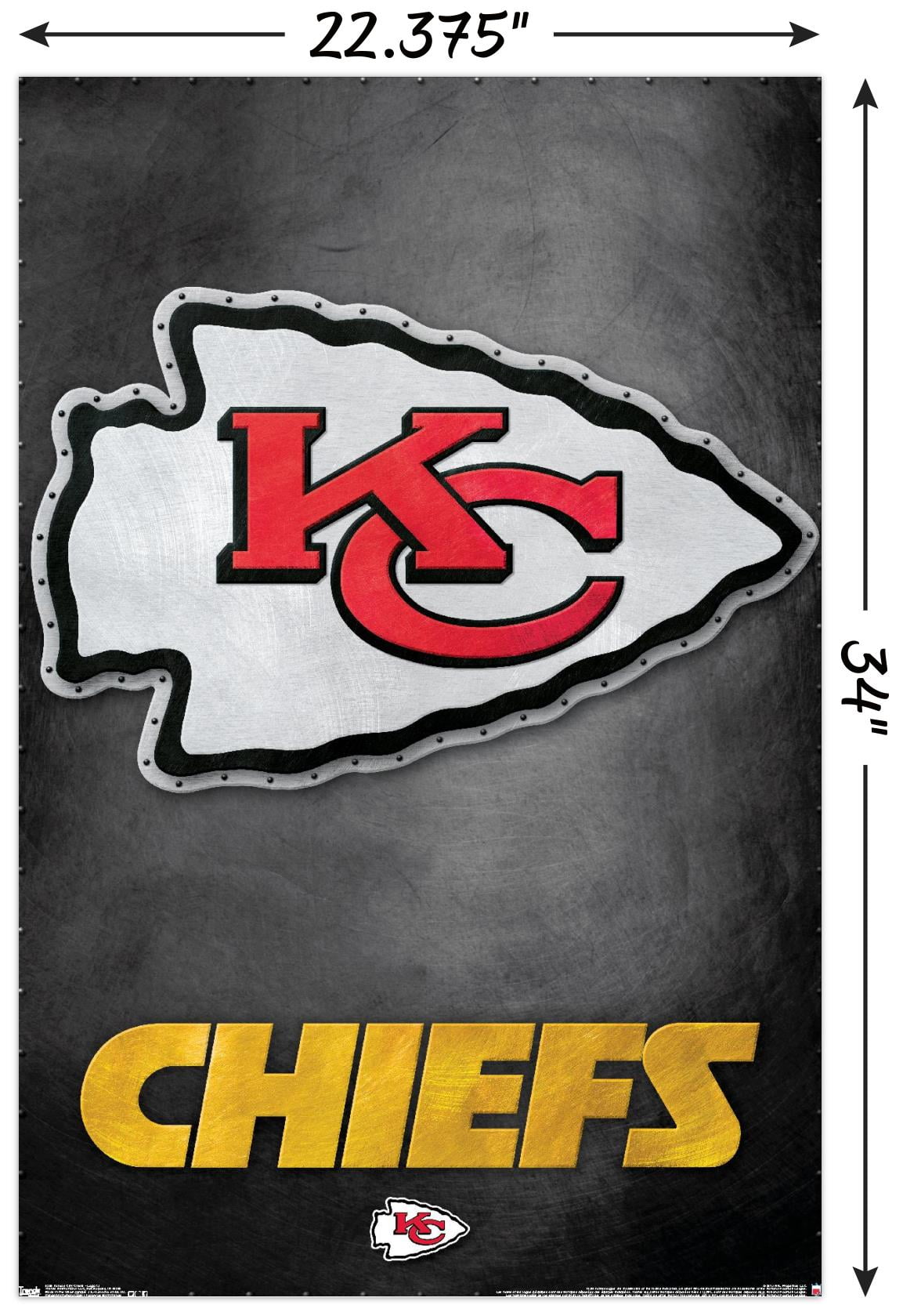 NFL Kansas City Chiefs - Logo 13 Wall Poster, 22.375" x 34"