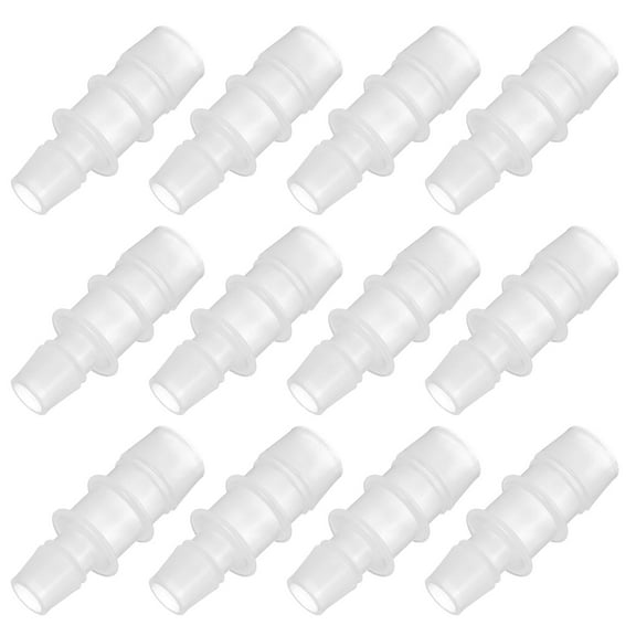 Uxcell 1/2" to 5/8" 12 Pcs Plastic Hose Barb Fittings, Reducer Tube Fittings Pipe Line Adapter Kit for Air Gas Water System