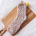 thumbnail image 2 of Diufon Women's Fuzzy Slipper Socks Fall Winter Comfy Thickened Warm Sleep Socks Plush Colorful Footwear Socks, 2 of 2