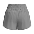 thumbnail image 4 of MGDXOX Girls High Waist Quick Dry Athletic Shorts Elastic Smocked Waist Lightweight Split Hem Shorts for Sports Running and Casual Daily Use Gray 14 Years, 4 of 8
