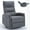 Gray, variant on Sesslife Manual Swivel Recliners with Side Pockets, Comfy Rocking Recliner Chair with Manual-Handle, Ergonomic Single Sofa Chair with Thick Foam Padding Backrest for Living Room Bedroom, Brown