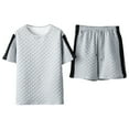 thumbnail image 2 of TIMIFIS Mens Ensembles Courts 2 Piece Outfits Mode Été Survêtements Ensemble Décontracté Mode Boutons Imprimé Plage Col Rabattu Manches Courtes Ensemble - Automne, 2 of 4