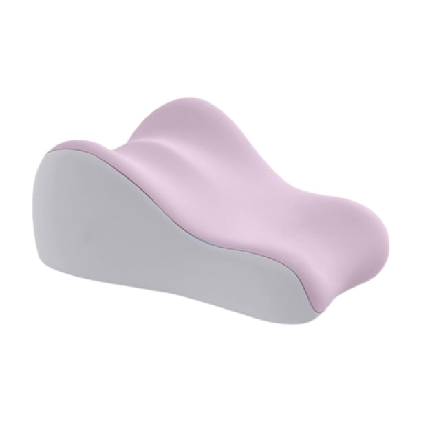 Almohada triangular de espuma viscoelástica en forma de cuña para dormir cómodamente y recibir masajes mientras azul