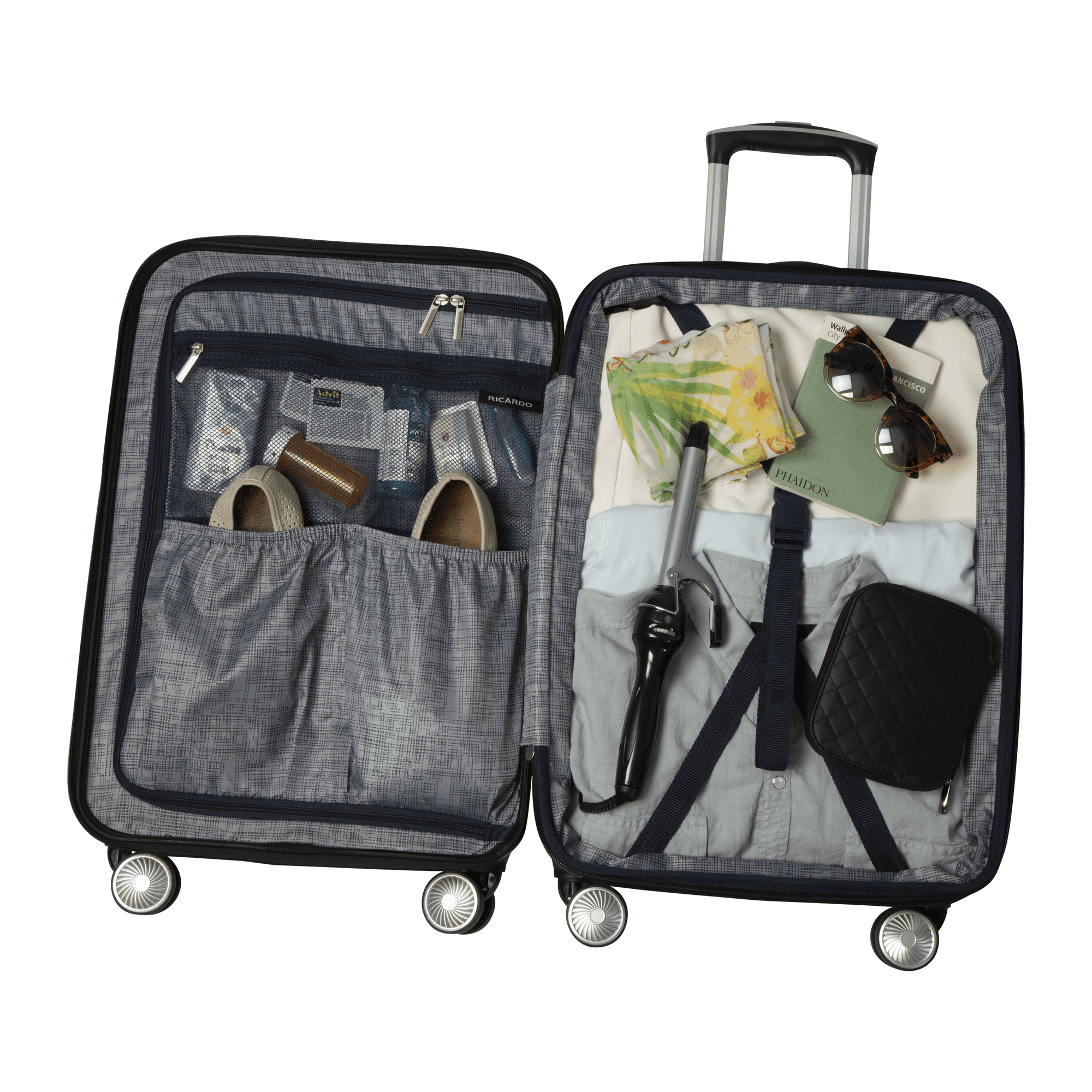 Ricardo Beverly Hills Anchor Bay Hardside 29" Expandable Checked Spinner Luggage, Charcoal