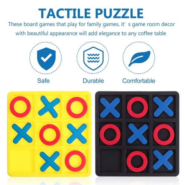 Set De 2 Juegos De Tres En Raya De Plástico – Tablero Portátil De 15 Cm, Colorido Y Resistente, Ideal Para Viajes, Fiestas Y Regalos