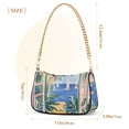 thumbnail image 3 of FORMRS Womens Shoulder Bag with Chain Strap Clutch Purse Cute Tote Handbag, Seaside Leaves, 3 of 7