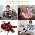 thumbnail image 5 of Catalonia Wearable TV Blanket with Sleeves Arms & Feet pockets for Adult Micro Plush Fleece Large Wrap Throw Robe 75 x 5, 5 of 5