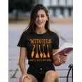 thumbnail image 2 of Witches Gotta Have Options Halloween Broom Women's T-shirt, XL, Black, 2 of 6