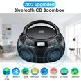 thumbnail image 2 of Reproductor de CD Boombox Gueray con puerto USB de radio AM/FM Bluetooth, 2 of 8