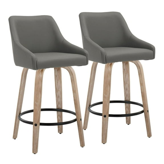 LumiSource Hannah 26" Fixed-Height Counter Stool - Set of 2