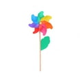 thumbnail image 1 of 1PC Baby Classic Toy Colorful Rainbow Flower Kite Wooden Creative Windmill Toy, 1 of 7