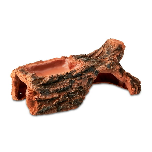 Vibrant Life Temperate Themed Hide/Bask Combo Terrarium Decor, Brown