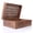 Medium Polish, variant on Mela Artisans Mango Wood Box with Lid, "Trellis" Keepsake Box, Handmade Decorative Box with Lid, Medium Burnt, 7.5" x 4.5" x 3"