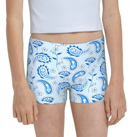 Pofeuu Winter Paisley Pattern Print Soft Cotton Girls Boyshort panties Toddler Underwear-Large
