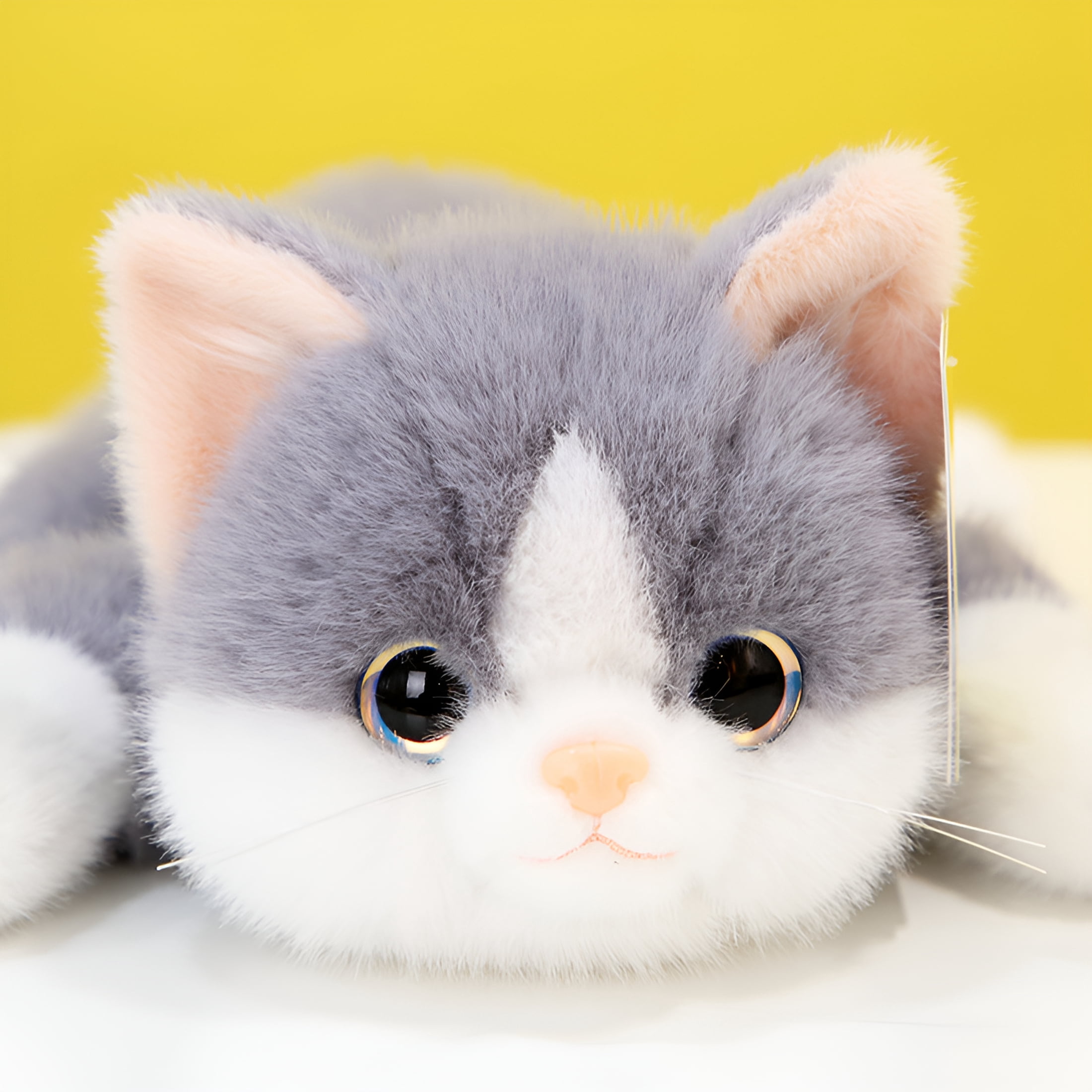 CYFW Weighted Cat Stuffed Animals 0.6 Lbs Cute Realistic Plush Toys 11.8 Inch Soft Plushies Gifts for Kids,Birthday Christmas for Kids,Boys,Girls,Adults,Grey